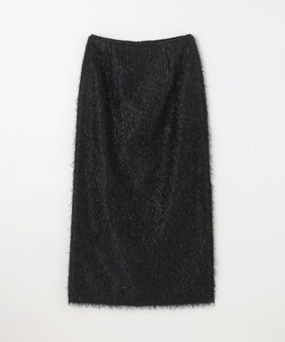 GRACE CONTINENTAL フリンジジャガードタイトスカート ブラック