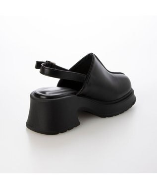 MODE ET JACOMO <noyau>センターライン厚底サボサンダル ブラック