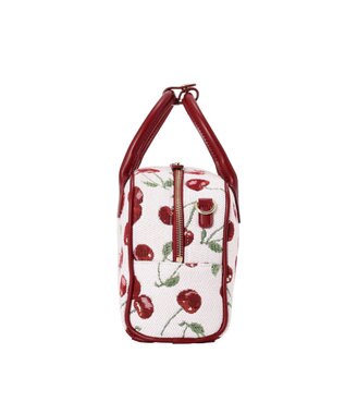 Maison de FLEUR チェリー柄ゴブランボストンバッグ Red