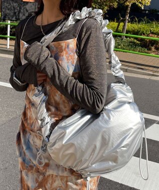 WEGO ドロストギャザーショルダー シルバー