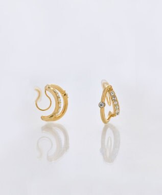 Phoebe <数量限定set>【痛くないシリーズ】　ネックレス&イヤリング ゴールド