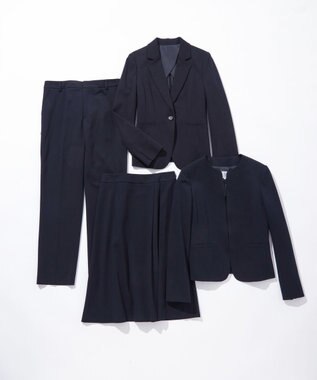 J.PRESS LADIES 【制菌加工・UVカット】アルファクロスジャージー スカート ネイビー系