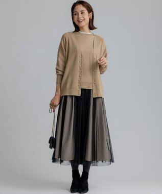 組曲 L 【WEB限定】リラクシーツインニットセット ベージュ系