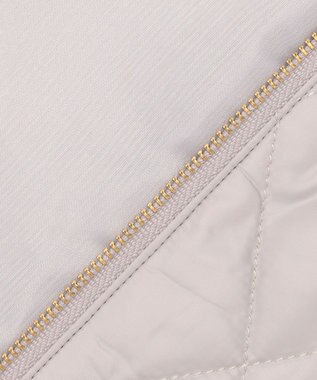 J.PRESS LADIES S 【2way】VINAジェットオックス ノーカラー コート グレージュ系