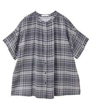 Green Parks Ｉ　アソート柄さらっとレーヨンブラウス Flower Black