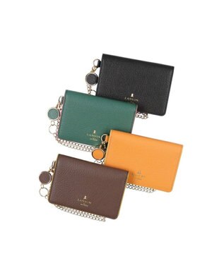 LANVIN en Bleu リム リール付き2面パスケース ブラック