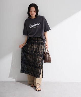 Green Parks さがら刺繍Ｔシャツ Charcoal Gray