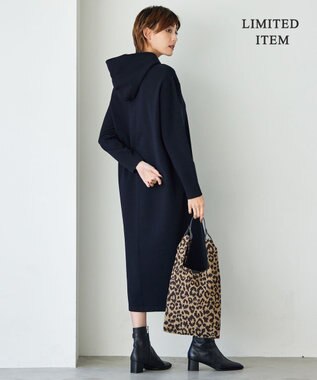 ICB 【WEB限定・洗える】 ヴィスコースポリエステルスムース ワンピース ブラック系