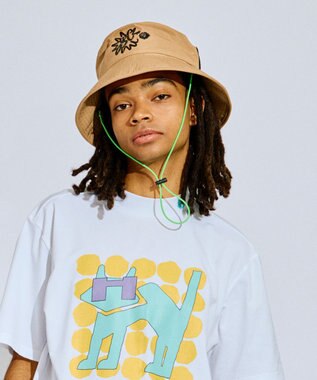 PW CIRCULUS 【手洗い洗濯可 / 小さくたためる】【UNISEX】NEW！ポケッタブルバケットハット  ゴルフ ベージュ系