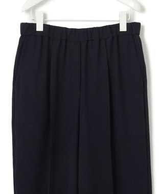 ICB L 【洗える】ライトダブルクロス ストレートパンツ ネイビー系