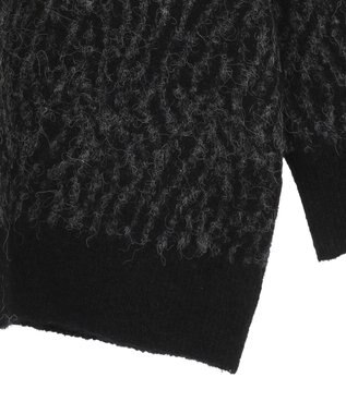 AMERICAN HOLIC アニマル柄Ｖネックニットカーディガン Gray Mixture