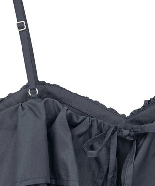 Green Parks ・ＳＵＧＡＲ　ＳＰＯＯＮ　レザーライクティアードキャミ Navy