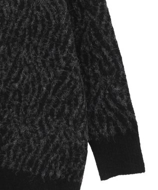 AMERICAN HOLIC アニマル柄Ｖネックニットカーディガン Gray Mixture