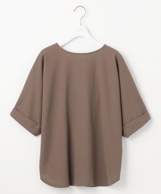 ANY SIS S 【前後着用・UVケア・洗える】2WAYジョーゼットジャージードルマン カットソー モカ