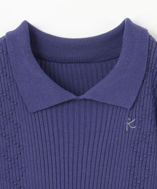 組曲 KIDS 【150-160㎝】千鳥ドッキング ワンピース ダルブルー系