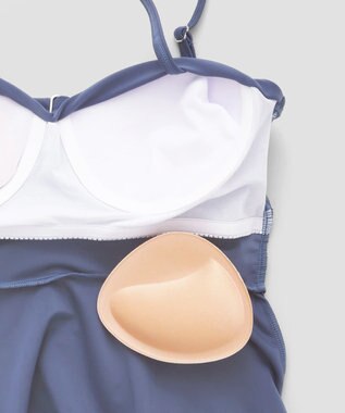 San-ai Resort（三愛水着楽園） 【WEB限定】Aラインワンピース2点セット水着 ブルー