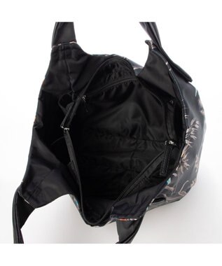 Y'SACCS バードプリントバルーントート Sサイズ ブラック