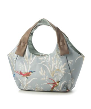 Y'SACCS バードプリントバルーントート Sサイズ グレー