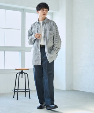 WEGO タックツイルトラウザー ダークグレー