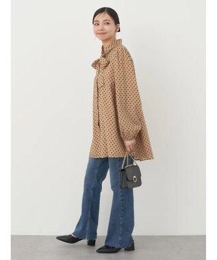 earth music&ecology ドットチュニック丈リボン付きワンピース Dot