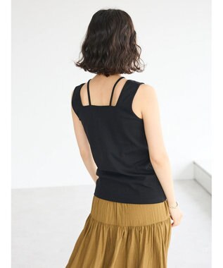 CRAFT STANDARD BOUTIQUE 前後2WAYスクエアデザインタンクトップ Black