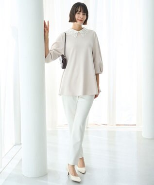 UNFILO 【2WAY】BEAUTY MOVE レース襟ブラウス アイボリー