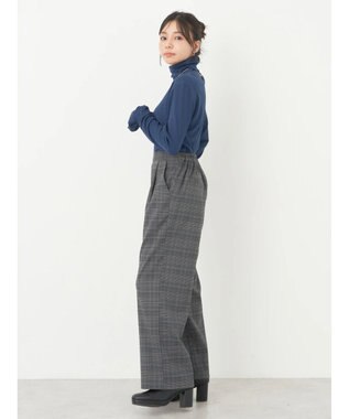 earth music&ecology ＴＲウールブレンドタートルネックプルオーバー Deep Blue