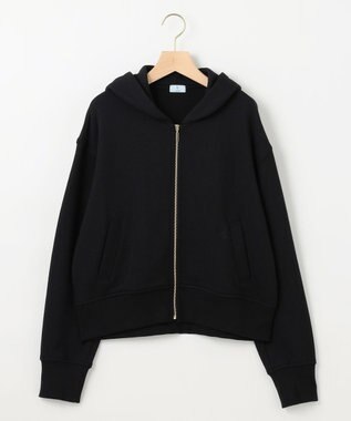 組曲 L ロゴ刺繍入り裏毛パーカー ブラック系