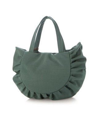 UNBILLION カシュカシュ cachecache / ポンポンつきラウンドミニトート グリーン