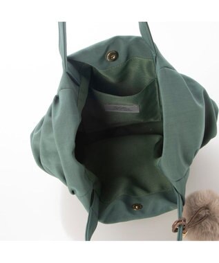 UNBILLION カシュカシュ cachecache / ポンポンつきラウンドミニトート グリーン