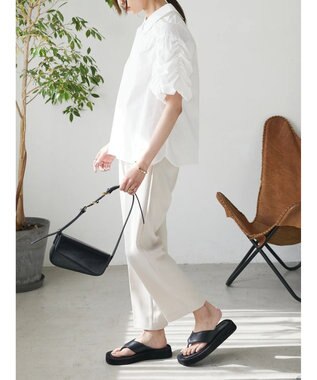 Green Parks AnriettMusee ギャザースリーブブラウス Off White