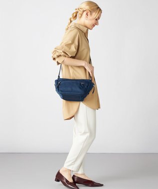 LA BAGAGERIE 【MONICA】サイドジップミニショルダーバッグ ネイビー