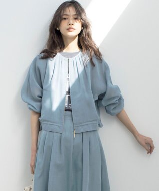 組曲 L カラーボイルノーカラー ブルゾン ミント系