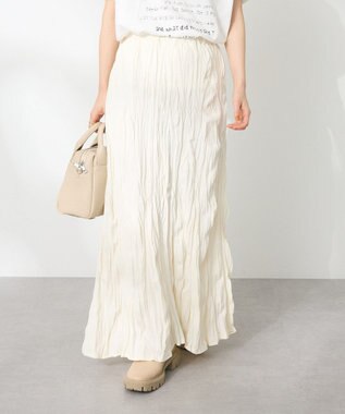 CRAFT STANDARD BOUTIQUE ワッシャープリーツスカート Off White