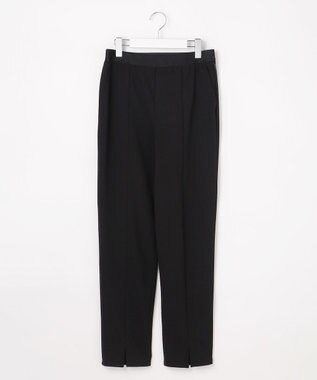 自由区 L 【17号サイズまで展開・SHIHOさん着用】ジョーゼットニット パンツ ブラック