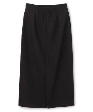 UNFILO 【選べる着丈】ダブルクロスＩラインスカート ブラック系