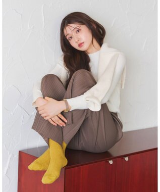 Tiaclasse ケーブル柄編みソックス マスタード