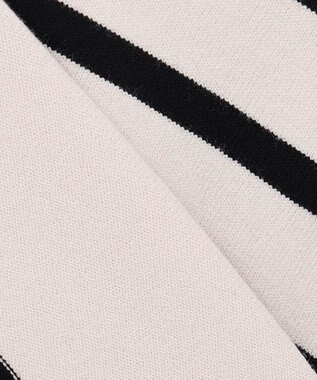 UNFILO L マイビューティ スキッパーニット アイボリー×ブラック