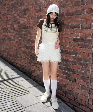 WEGO グラフィックラグランヘンリーネックT 柄3