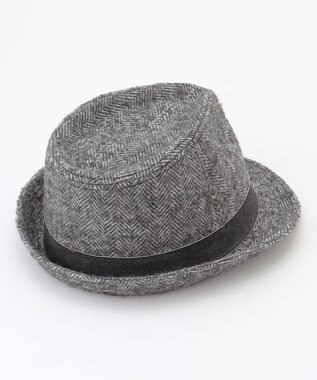 JOSEPH ABBOUD 【サイズ調整可】アルパカリングヘリンボーン ハット ライトグレー系7