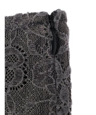 earth music&ecology モールレーススカート Charcoal Gray