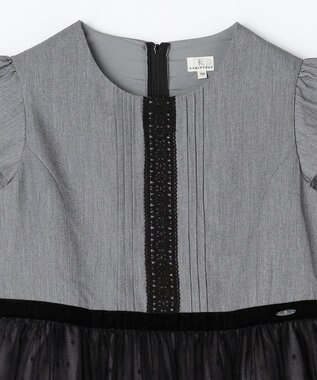 組曲 KIDS 【150-160㎝】ノワールドット ドレス グレー