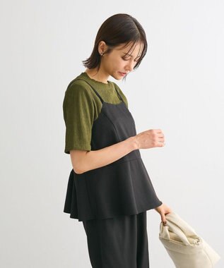 Green Parks ・ＥＬＥＮＣＡＲＥ　ＤＵＥ　ペプラムサロペット Black