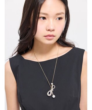 TOCCA SHAKE RIBBON 2WAY BROOCH NECKLACE ブローチネックレス ゴールド系