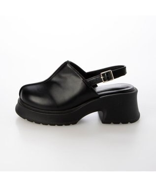 MODE ET JACOMO <noyau>センターライン厚底サボサンダル ブラック