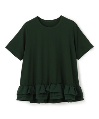 UNFILO BEAUTY FORM-T フリルヘム Tシャツ グリーン