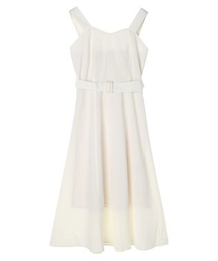 earth music&ecology ベルト付きパネルラインワンピース