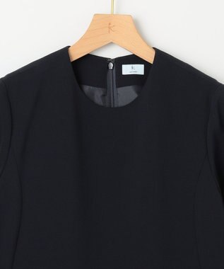 組曲 L 【WEB限定】コンフォータブルドレープ ワンピース ネイビー系