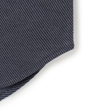 J.PRESS MEN ウールコットン ダブルカバーツイルシャツ ネイビー系