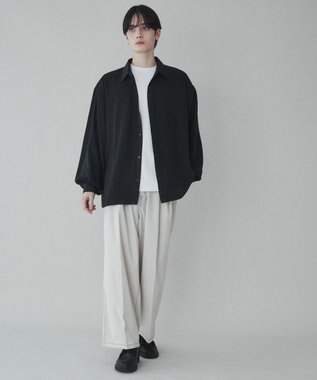 WEGO トロミBIGシャツ ブラック